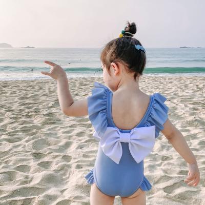 China 2022 Anti-wrinkle children's swimwear children's swimsuit cartoon bow bikini girls swimwear large for sale