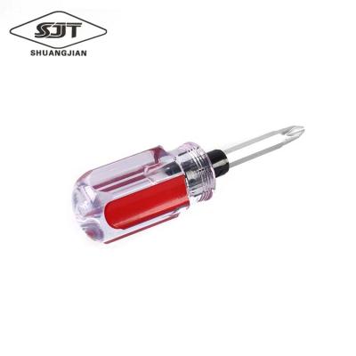 China Hot Sale Double Sided Logo Steel Custom Short Screwdriver Manual Screwdriver for sale