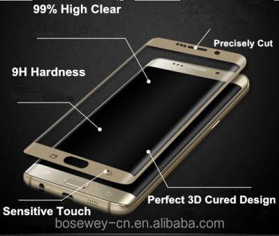 China 2017 Hot Sale Mobile Phone Accessories 3D Full Coverage Anti-shock Tempered Glass For Samsung galaxy s7 s6 s7 edge screen protector for sale