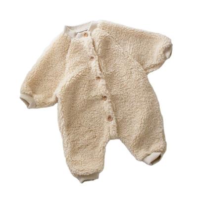 China 100% Polyester Customized Fleece Jumpsuit Newborn Sleepsuits Baby Rompers Bear Baby Autumn Sleepwear for sale