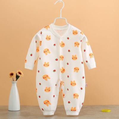 China Wholesale Organic Cotton Long Sleeve Baby Rompers 100% Cute Baby Clothes Newborn Baby Jumpsuit for sale