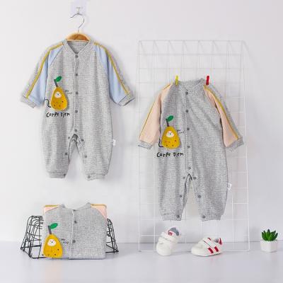 China 100% Organic Cotton Knitted Cotton Toddler Boy Girl Newborn Infant Long Sleeves Set Clothes Baby Romper for sale