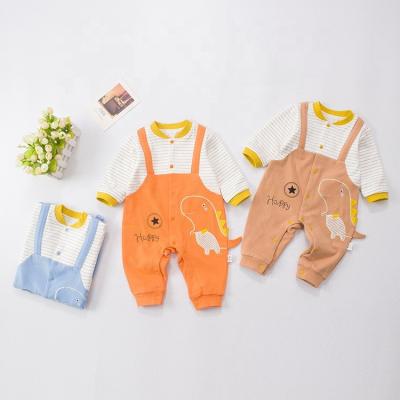 China Wholesale Factory Price Newborn 100% Cotton Baby Boys Clothes Long Sleeve Cotton Winter One Piece Jumpsuit Warm Baby Romper for sale