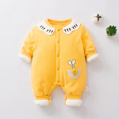 China New Design 3m Round Neck 100% Baby Jumpsuit Baby Winter Romper 24m Knitted 100% Cotton Infant Toddlers Long Sleeve Clothes for sale