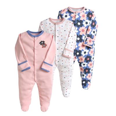 China Oversized 100% Cotton Baby Cardigan Button Baby Romper Winter Instant Length Overalls Jumpsuits For Baby Clothes for sale