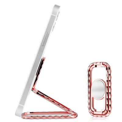 China Aluminum Alloy Ring Cell Phone Stand Foldable Metal Adjustable Rotating Mobile Phone Ring Holder Buckle For iPhone for sale