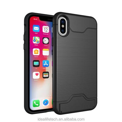 China Card Slot Function Best Selling Card Slot Phone Cover For Iphone X/10 for sale