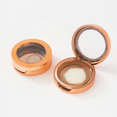 China Eyeshadow Palette Wholesale empty custom round lid eyeshadow palettes single blush cosmetic compact frosted eye shadow case manufacturers for sale