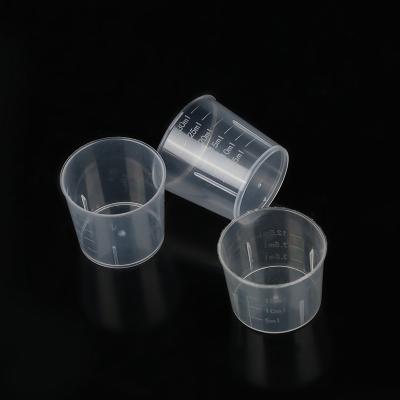 China 15ml 20ml 30ml Viable Transparent Measuring Cup Plastic Measuring Cup for sale