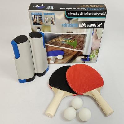 China Good Quality Low Price Durable Funny Ping Pong Racket Bat Net Set for sale