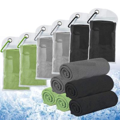 China 6 Packs Instant Sustainable Sports Microfiber Cooling Towel And Customized Design Bamboo Microfiber Cooling Towel for sale