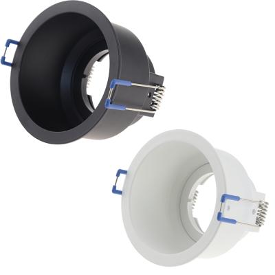 China LED Lamp Housing New Design Ceiling Led Spotlight Lamp Fixture Led Downlight Housing Gu10 Mr16 Recessed Trim Rings Light Cutout 80mm for sale