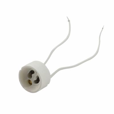 China GU10 Socket 10cm Halogen GU10 Low Socket Ceramic Lamp Holder GU10 for sale