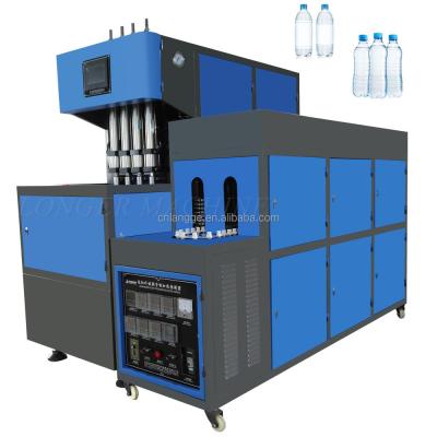 China 500ML PET Bottle Making Machine / Semi Automatic 4 Cavity / Small Plastic Bottle Blower for sale