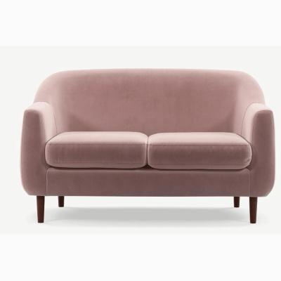 China Removable Living Room Sofa Pink Color Velvet Fabric Sofa Three Seat Cover Sofa And Durable For Living Room for sale