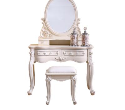 China Adjustable (Other) Make Up Classic Carved French Style Dress Table For Bedroom for sale