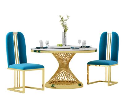 China (Other) Cheap Antique Upholstered High Back Steel Dining Chairs Adjustable With Modern Dining Room Furniture for sale