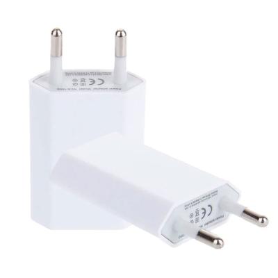 China Convenient Single USB Phone Charger 5V 1A Mobile Phone Charger EU Plug Single Port Mobile Phone Charger for sale