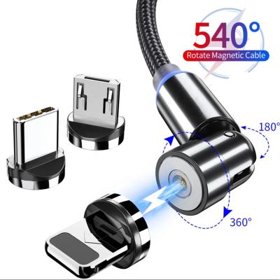 China New Arrivals MP3/MP4 Player Drop Shipping 540 Degree Magnetic Charging Cable 3 In 1 Mobile Phone Charger Magnet Usb Magnetic Cable for sale