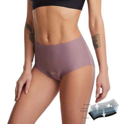 China Antibacterial 2022 New Style Plus Size Non-marking Four-Layer Panties Extended Leakproof Menstrual Pants for sale