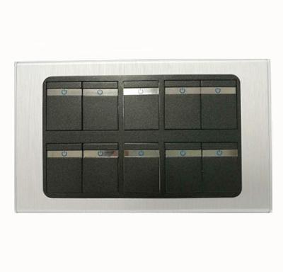 China Steel Panel Pakistan Style 16A 8+2 Wall Switch Socket Switch for sale