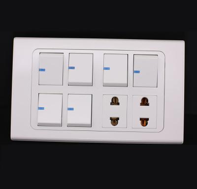 China 10A plug and multi socket Nepal Pakistan Bangladesh 86*86mm electrical wall sockets and switch and socket for sale