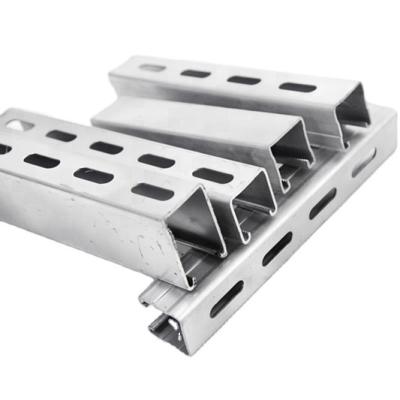 China Galvanized steel punching support channel unistrut channel with rails for sale