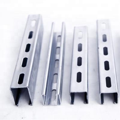 China Solar Powered Support Slotted C Aluminum Strut Galvanized Steel Strut Channel for sale