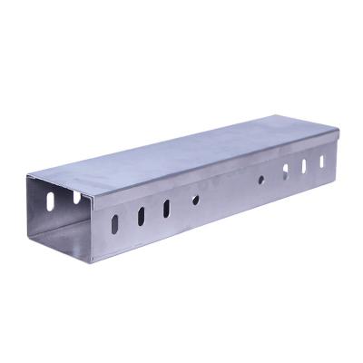 China Factory Custom Steel Galvanized Tray Under Desk Cable Management Tray Cable Trunking In Wiring Ducts for sale