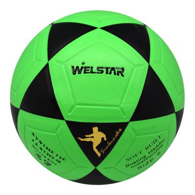 China PVC Triangle Design Football Laminated Longevity Large Neon Soccer Ball Official PVC Training Football for sale