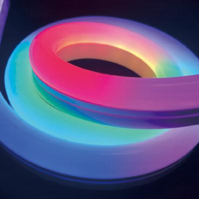 China OUTDOOR Rgb Addressable 16w Flex Rope Led Decoration Outdoor Waterproof Silicone Tube 5m Flexible Neon Strip Light for sale