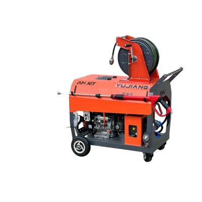 China Electric Ignition Start AMJ Hand Thrust Sewer Machine 200bar-40LPM Gasoline Sewer Injection Machine Pressure Sewer Cleaning Machine for sale