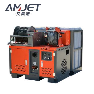 China Gasoline Jet Machine Sewer Cleaning Machine 72LP-200bar Vehicle Integrated Sewer Sewer Cleaning Machine AMJ Sewer Cleaning Sewer Machine for sale