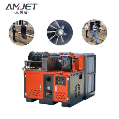 China Gasoline Jet Machine Sewer Cleaning Machine 72LP-200bar Vehicle Integrated Sewer Sewer Cleaning Machine AMJ Sewer Cleaning Sewer Machine for sale