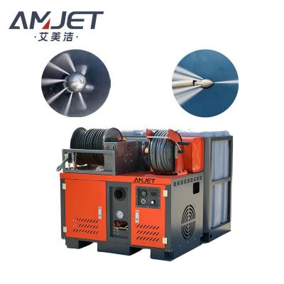 China Gasoline Jet Machine Sewer Cleaning Machine 72LP-200bar Vehicle Integrated Sewer Sewer Cleaning Machine AMJ Sewer Cleaning Sewer Machine for sale