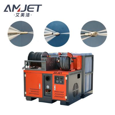 China Gasoline Jet Machine Sewer Cleaning Machine 72LP-200bar Vehicle Integrated Sewer Sewer Cleaning Machine AMJ Sewer Cleaning Sewer Machine for sale