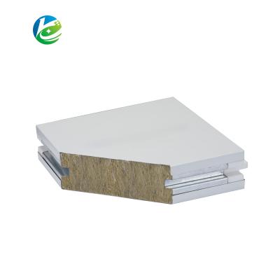 China Building Material Shops Hot Sale Board House Fireproof Insulation Rock Wool Sandwich Panel For Clean Room for sale