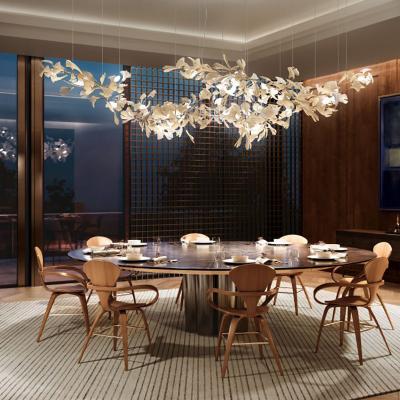 China XHL-LED factory direct sales post modern professional custom ginkgo biloba led chandelier modern crystal led chandelier for sale