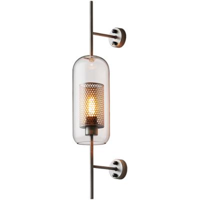 China Industrial Vintage Luxury Home Corner Decoration Lead Glass Light Indoor Outdoor Wall Lamp for sale