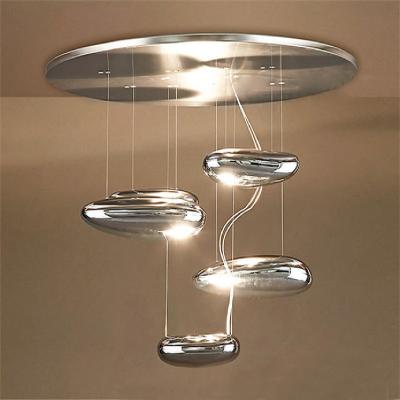 China Modern Modern Water Drop Chandelier Stainless Steel Pendant Light For Bedside Living Room Restaurant for sale