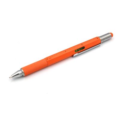 China office & School Multi Function Tool Pen Two Head Screwdriver Ruler Metal Tip Level Touch Stylus Pen for sale