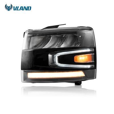 China 2007 VLAND 2008-2012 2013 Front Lamp 1500 HD 2500HD 3500HD Full LED Performance Car Head Light Assembly For Chevrolet Silverado for sale