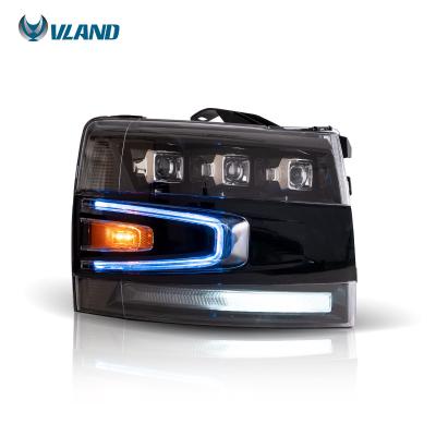 China Head Light Assembly 1500 2500HD 3500HD HD 2500 3500 Full LED Performance Car Headlights VLAND 2007-2013 Front Lamp For Chevrolet Silverado for sale