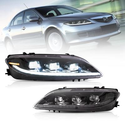 China Interpretation VLAND Headlight Factory Wholesale Sequential Full LED Headlights Animation Car DRL Front Lamp 2003-2015 Head Light For Mazda 6 for sale