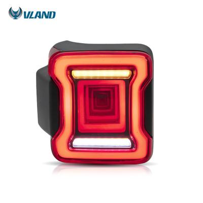 China 2018 2019 VLAND Automotive Industry LED Tail Light Assembly Rear Tail Lamp With Sequential Tunnel Dynamic Styling For Jeep Wrangler for sale