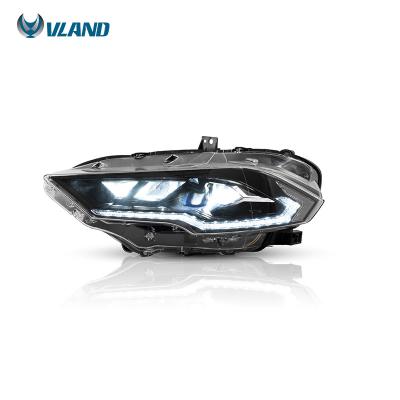 China Full LED Modified 2018 Autolamp VLAND 2019 2020 Headlights Car Headlight Assembly With Welcome Breathing Lamp For Ford Mustang for sale