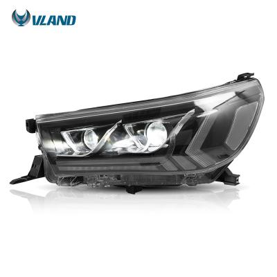 China Performance Full LED Headlights VLAND Headlights With Sequential Turn Signal+DRL Front Head Light Headlamp 2015-2019 For TOYOTA HILUX/REVO/ROCCO for sale