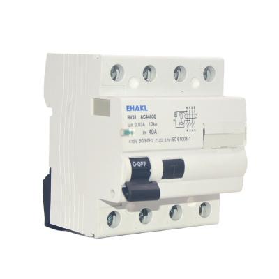 China RCCB Current Circuit Breaker 30mA 4pole 40A 63A 30mA 100mA 300mA-RCD-Residual Circuit Breaker for sale