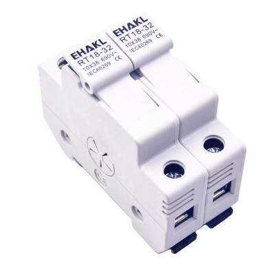 China Low Voltage Fuse Cutout AC Fuse Base RT18-32 Din Rail HRC Fuse Holder With Fuse Link for sale