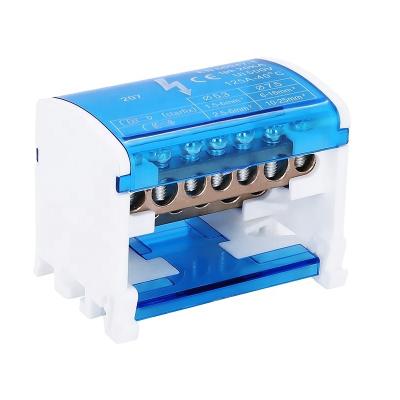 China Wire Plugging DIN Rail Busbar 207 Terminal Block Electrical Wire High Quality Brass Connector for sale